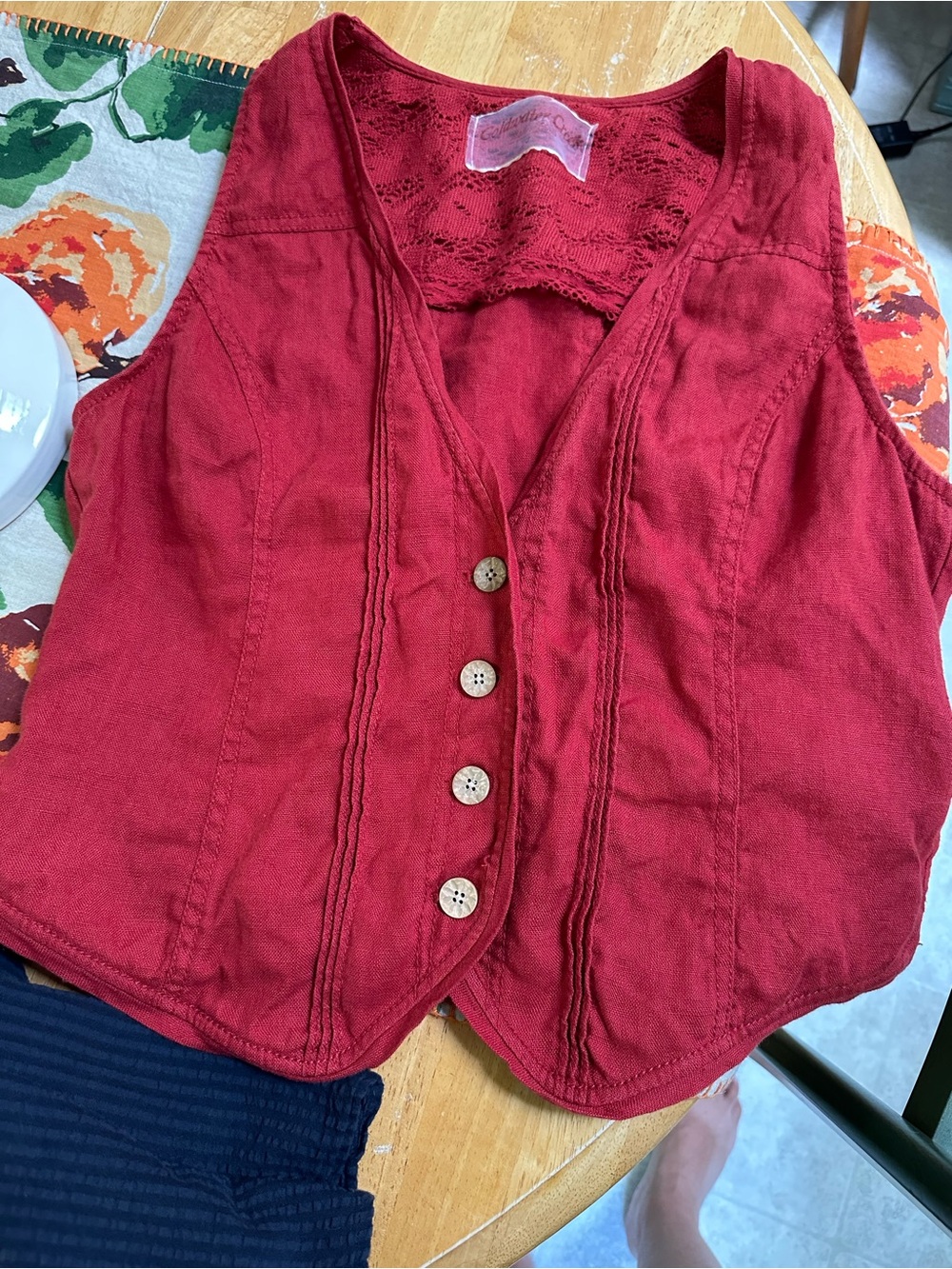 Coldwater Creek Linen Vest